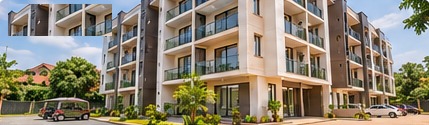 Modern apartment block